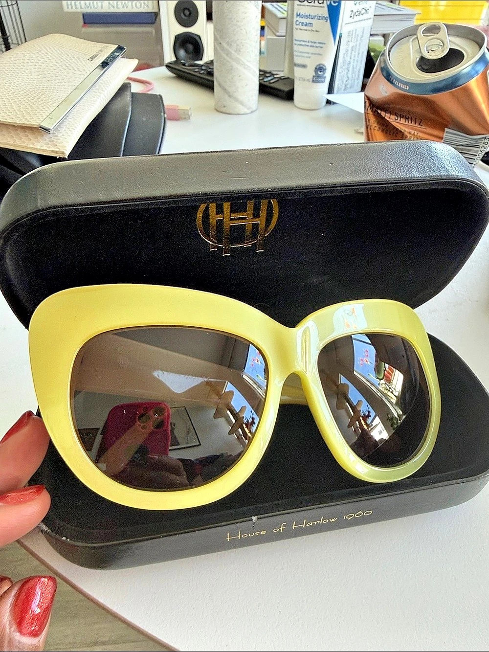 House of Harlow 1960 Chelsea Yellow & Black Sunglasses
